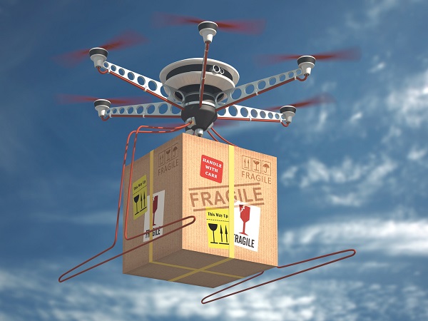 dron na usługach logistyki